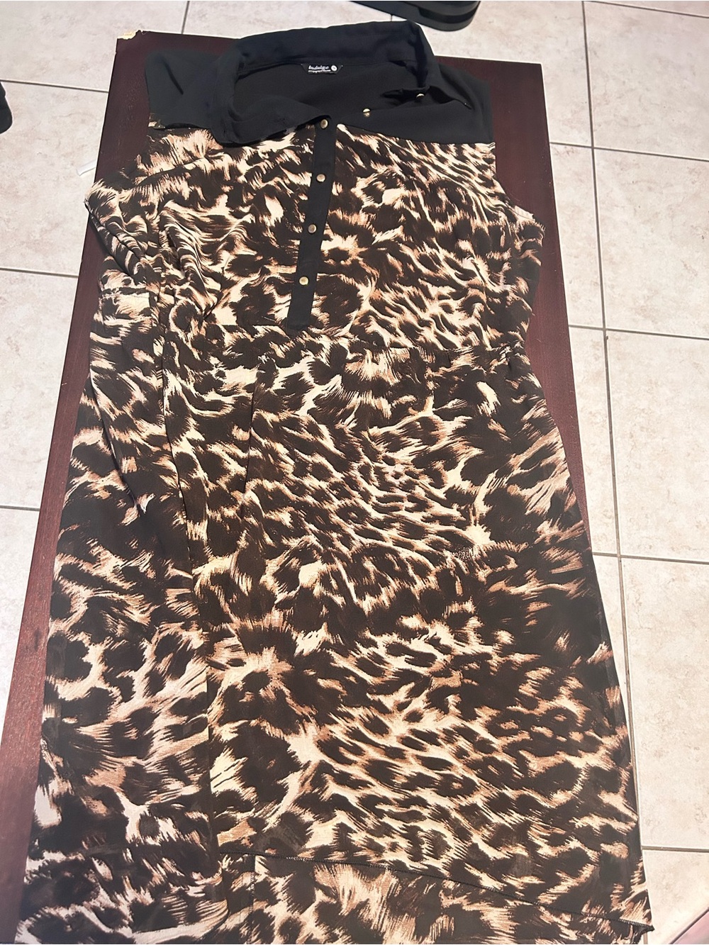 indulge Leopard Print Maxi Skirt with Black Waistband